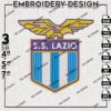 S.S. Lazio Football Team Logo Embroidery Designs, Serie A Embroidery files, Serie A Lazio Teams, Digital Download