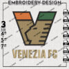 Venezia Football Team Logo Embroidery Design, Serie A Embroidery files, Serie A Venezia Teams, Digital Download