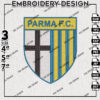 Parma Logo Embroidery Design, Serie A Embroidery files, Serie A Parma Teams, Digital Download
