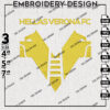 Hellas Verona Football Logo Embroidery Design, Serie A Embroidery files, Serie A Hellas Verona Teams, Digital Download