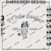 Trixie Bluey Est Embroidery Files, Bluey Character Embroidery Designs, Machine Embroidery Pes Dst, Digital Files