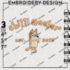 Chilli Est 2018 Bluey Cartoon Embroidery Files, Chilli Heeler Bluey Character Embroidery Designs, Pes Dst Machine Embroidery Files