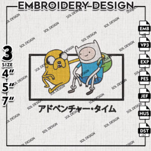 Finn and Jake Embroidery Files, Adventure Time Cartoon Embroidery Design, Machine Embroidery Digital Files