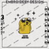 Jake Embroidery Files, Adventure Time Cartoon Inspired Embroidery Design, Machine Embroidery Pes Dst