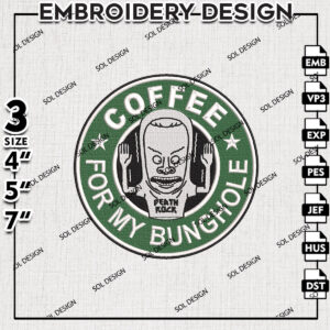 Beavis Embroidery Files, Beavis and Butthead Cartoon Embroidery Design, Machine Embroidery Design, Digital Files