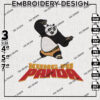 Kungfu Panda Character Embroidery Files, Kungfu Panda Embroidery Design, Cartoon Character Machine Embroidery Design