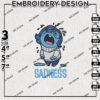 Sadness Inside Out Embroidery Design, Inside Out Character Embroidery File, Disney Machine Embroidery Pes Dst