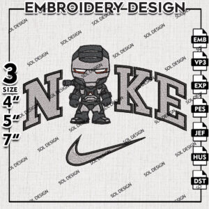 Nikey War Machine Embroidery Files, Iron man Embroidery Design, Marvel Movie, Machine Emb Files, Digital Download