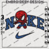 Spiderman Nike Embroidery Designs, Peter Parker Superman Machine Embroidery Pattern, Digital Download