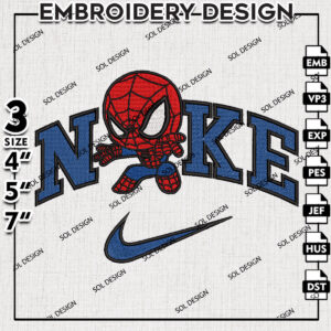 Spiderman Nike Embroidery Designs, Peter Parker Superman Machine Embroidery Pattern, Digital Download