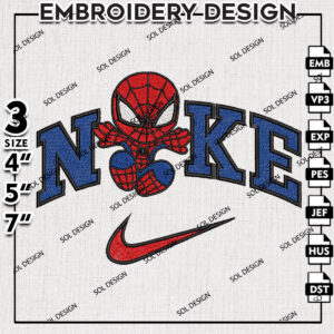 Nikey Spiderman Shooting Embroidery Files, Spider man Embroidery Design, Marvel Superman Emb File, Machine Emb Files