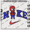 Nike Spiderman Superman Embroidery Designs, Spider-man Machine Embroidery Pattern, Pes Dst Digital Download