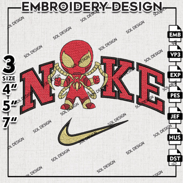 Nike Spiderman Embroidery Designs, Spiderman Marvel Superman Machine Embroidery Pattern, Digital Download