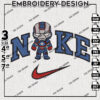 Nike Chibi Patriot Iron Man Shooting Embroidery Designs, Ironman Embroidery, Marvel Superhero Emb Files, Machine embroidery Files, Digital Download