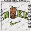 Nike Groot Embroidery Designs, Groot Superman Machine Embroidery Pattern, Digital Download