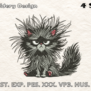 Sarcastic Funny Cat Embroidery Design,Black Cat Design,Sarcastic To Do List Machine Embroidery Design