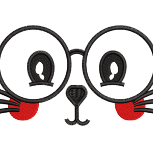 Cat Face Embroidery Design