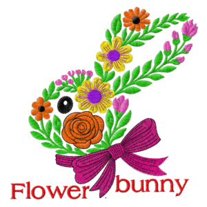 Floral Bunny Face Embroidery Designs,Bunny Face Machine Embroidery Designs,Files Instant Download