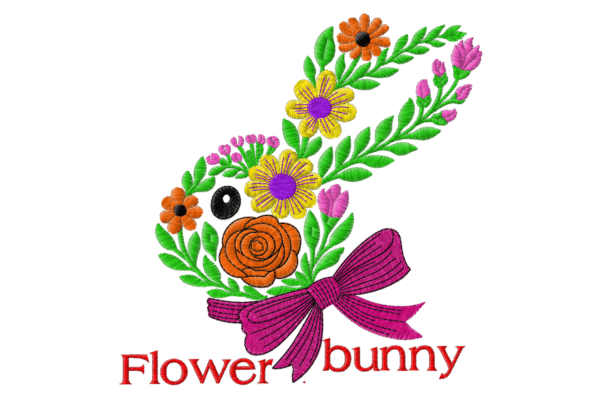 Floral Bunny Face Embroidery Designs,Bunny Face Machine Embroidery Designs,Files Instant Download