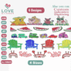 Sizzling Summer Border Embroidery , Files Instant Download