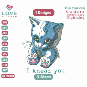cat i knead you Embroidery Designs,Embroidery Designs, Files Instant Download