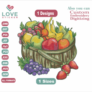 Fruit Basket Embroidery Designs,Embroidery Designs,Files Instant Download