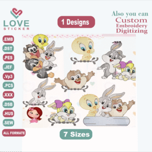 TURMINHA LOONEY Embroidery Designs,Embroidery Designs,Files Instant Download