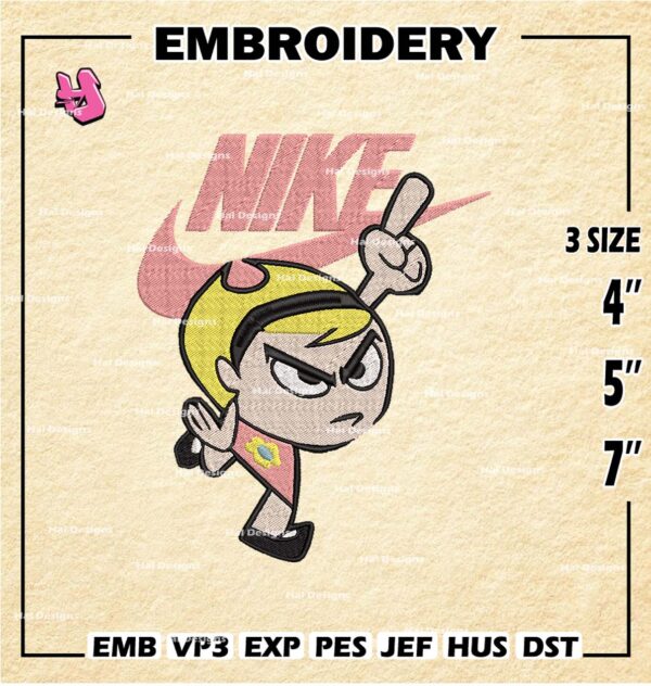 Mandy With Nike Embroidery Design files, The Grim Adventure Machine Embroidery Designs, Digital Download Embroidery