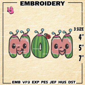 Cocomelon Embroidery File, Embroidery Designs, Machine Embroidery Design