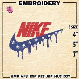 Flag America Embroidery Designs, Nike Machine Embroidery Patte, Flag USA Logo Embroidery File