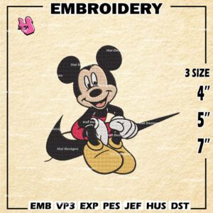 Mickey Mouse Nike Embroidery Designs, Mickey Mouse Machine Embroidery Patte, Nike Logo Embroidery File