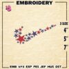 Nike Swoosh 4th Of July Embroidery Designs, Swoosh 4th Of Mouse Machine Embroidery Patte, Nike Logo Embroidery File