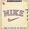 Nike Fashion Brands Embroidery Designs, Pink Machine Embroidery Design, Nike Embroidery Design, Embroidery Machin