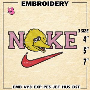 Nike Big Bird Embroidery Designs, Sesame Street Machine Embroidery Design, Embroidery Design, Embroidery Machin