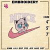 Nike Jigglypuff Embroidery Designs, Pokemon Machine Embroidery Design, Anime Embroidery Design, Embroidery Machin