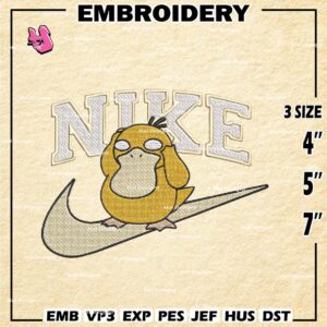 Nike Koduck Embroidery Designs, Pokemon Machine Embroidery Design, Anime Embroidery Design, Embroidery Machin