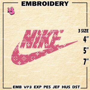 Nike Louis Vuitton Embroidery Designs, Fashion Brands Machine Embroidery Design, Embroidery Design, Embroidery Machin