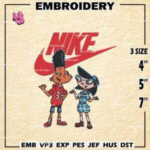 Nike Hey Arnold Embroidery Designs, Gerald Johanssen And Phoebe Heyerdahl Machine Embroidery Design, Embroidery Design