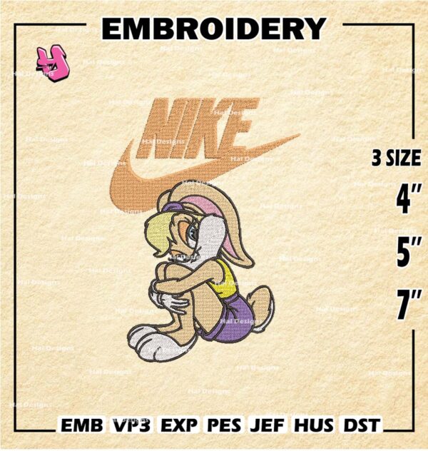 Nike Lola Bunny Embroidery Designs, Lola Swoosh Machine Embroidery Design, Lola Embroidery Design, Embroidery Machin