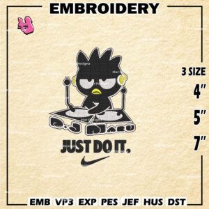 Nike Badtz Maru Embroidery Designs, Badtz Maru Swoosh Machine Embroidery Design, Embroidery Design, Embroidery Machin