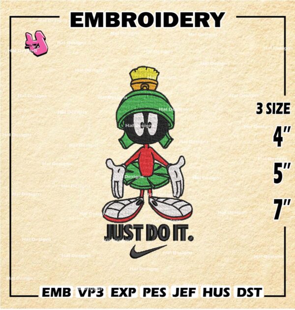 Nike Marvin the Martian Embroidery Designs, Marvin the Martian Embroidery Design, Embroidery Design, Embroidery Machin