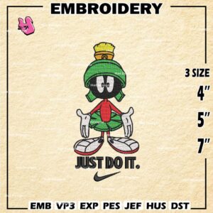 Nike Marvin the Martian Embroidery Designs, Marvin the Martian Embroidery Design, Embroidery Design, Embroidery Machin