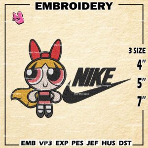 Nike Blossom Swoosh Embroidery Designs, Blossom Embroidery Design, Nike Embroidery Design, Embroidery Machin