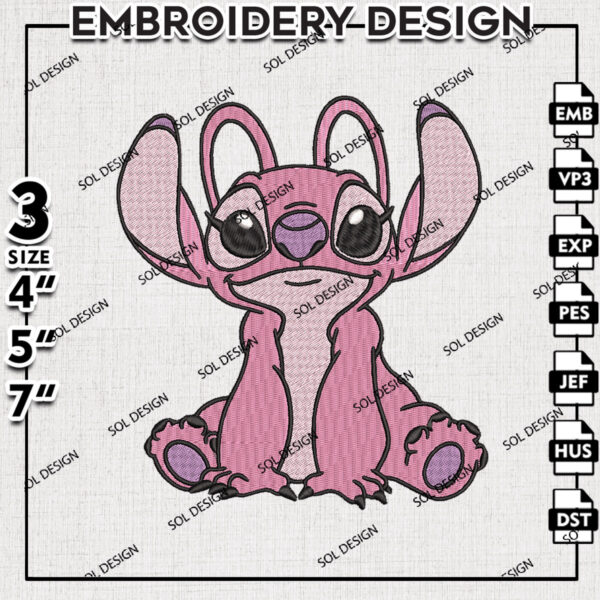 Disney Angel Embroidery Designs, Lilo & Stitch Embroidery, Disney Embroidery Files, Machine embroidery Files, Digital Download