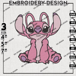 Disney Angel Embroidery Designs, Lilo & Stitch Embroidery, Disney Embroidery Files, Machine embroidery Files, Digital Download