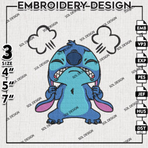 Angry Stitch Embroidery Designs, Lilo & Stitch Embroidery, Disney Embroidery Files, Machine embroidery Files, Digital Download