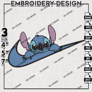 Nike Stitch Embroidery Designs, Lilo & Stitch Embroidery, Disney Embroidery Files, Machine embroidery Files, Digital Download