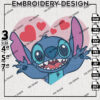 Heart Stitch Embroidery Designs, Lilo & Stitch Embroidery, Disney Embroidery Files, Machine embroidery Files, Digital Download