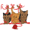 The Three Cats Embroidery Designs,Cats Machine Embroidery Designs,Files Instant Download