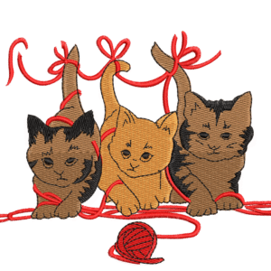 The Three Cats Embroidery Designs,Cats Machine Embroidery Designs,Files Instant Download